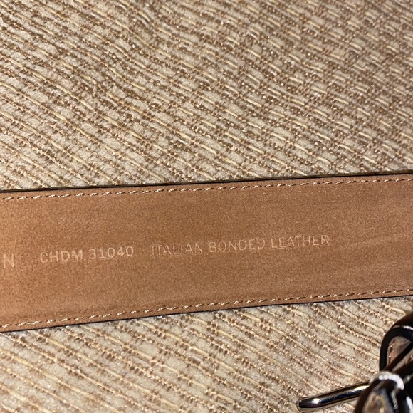 ♣️NWT Cole Haan Black Stitched Genuine Leather Belt - Picture 12 of 14